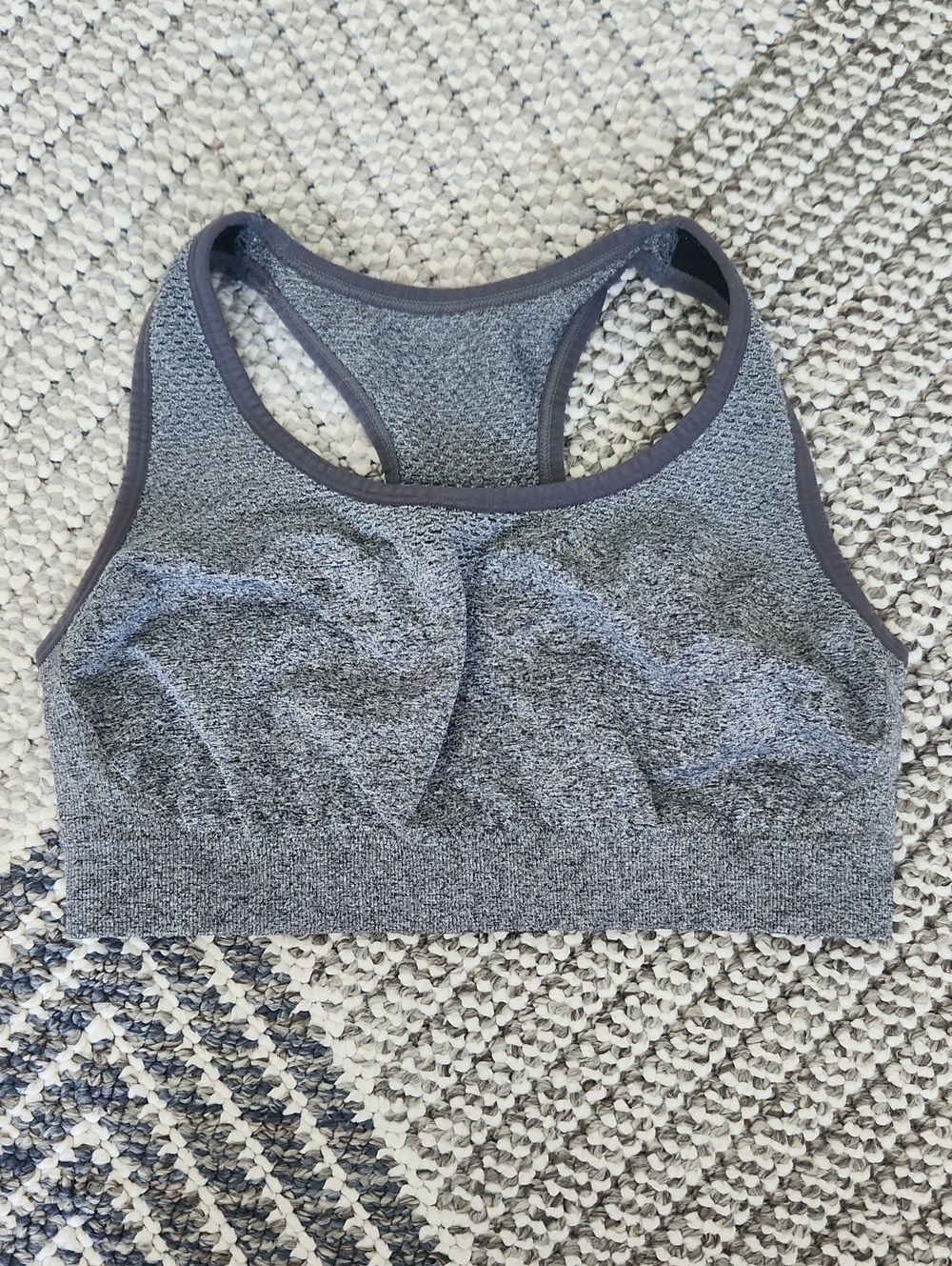 Seamless Grey Racerback Sports Bra